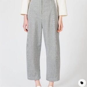 Creatures of Comfort Crescent Pant in Conductor Railroad Stripe Barrel
